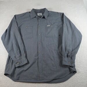 Vintage Columbia GRT long sleeve button up shirt size 2 XL blue plaid